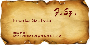 Franta Szilvia névjegykártya