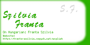 szilvia franta business card